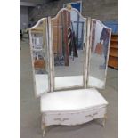 ARTS & CRAFTS WHITE & GILT DRESSING TABLE