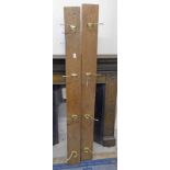 PAIR OF WALL MOUNTED COAT RACKS