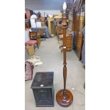 MAHOGANY EBONISED CABINET WITH FALL FRONT CIRCA 1900,