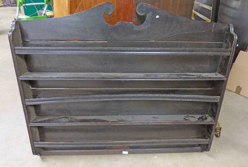 19TH CENTURY OAK PLATE RACK