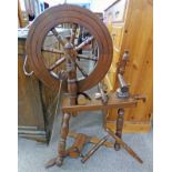 MAHOGANY SPINNING WHEEL