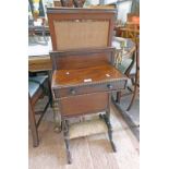 EARLY 19TH CENTURY MAHOGANY READING/ WRITING SCREEN WITH DRAWER,