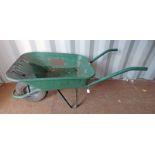 GREEN METAL WHEEL BARROW