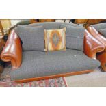 TWEED & LEATHER SETTEE