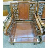 CHINESE HARDWOOD ARMCHAIR