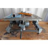 ELU INTERNATIONAL TABLE SAW WITH SPARE BLADES AND ACCESSORIES