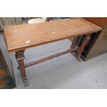 19TH CENTURY PINE RECTANGULAR SIDE TABLE 136 CM LONG