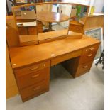LATE 20TH CENTURY DRESSING TABLE WITH 7 DRAWERS