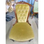19TH CENTURY LADIES CHAIR WITH TURNED SUPPORTS