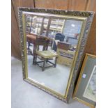 RECTANGULAR GILT MIRROR 72 X 49 CM