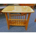 ERCOL BEECH PAPER RACK TABLE Condition Report: The item has several ring marks to