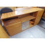 LATE 20TH CENTURY BOOKCASE WITH 2 PANEL DOORS,