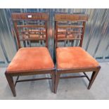 PAIR OF 19TH CENTURY MAHOGANY CHAIRS WITH SPAR BACK ON SQUARE TAPERED SUPPORTS
