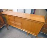 SCABDART TEAK SIDEBOARD WITH 5 DRAWERS & 2 PANEL DOORS 168 CM LONG