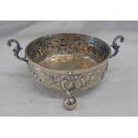 SILVER 2 HANDLED BOWL,