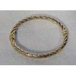 9CT GOLD BANGLE 8 GMS