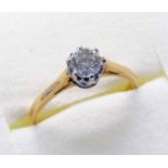 DIAMOND SOLITAIRE RING, THE DIAMOND APPROX 0.