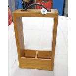 MODERN HANDMADE OAK 2 DECANTER TANTALUS FRAME - 42.