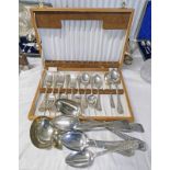 SELECTION OF SILVER PLATED TABLE SPOONS,