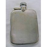 SILVER HIP FLASK, BIRMINGHAM 1927 . TOTAL WEIGHT 3.