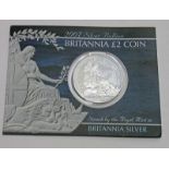 2007 SILVER BULLION £2 BRITANNIA COIN IN CARD HOLDER