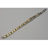 YELLOW METAL BRACELET MARKED 750 LENGTH 20 CMS. WEIGHT 12.