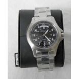 HAMILTON KHAKI WRIST WATCH WITH DAY,