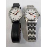 2 MONDAINE OSRW WRIST WATCHES IN BOXES (NEW)