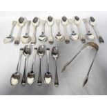 6 SILVER TEASPOONS, 12 SILVER TEASPOONS,