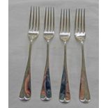 SET OF 4 TABLE FORKS, SHEFFIELD 1992 - TOTAL WEIGHT 8.