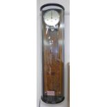 KIENINGER WALNUT & CHROME CHICHESTER WEIGHT DRIVEN REGULATOR WALL CLOCK WITH CURVED CRYSTAL FRONT