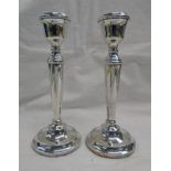 PAIR OF SILVER CANDLESTICKS BIRMINGHAM 1974