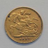 1901 VICTORIA HALF SOVEREIGN