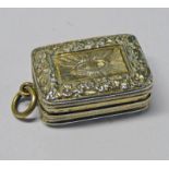 SILVER VINAIGRETTE WITH FLORAL PIERCED GRILLE BIRMINGHAM 1792 Condition Report: