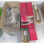 GOOD SELECTION OF SILVER PLATED CUTLERY KINGS PATTERN ETC