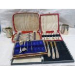 VARIOUS CASED CUTLERY,