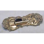 SILVER PLATED CANDLE SNUFFER & TRAY PRESENTED TO WALTER SCOTT, GLENDRONACH,