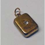 19TH CENTURY RECTANGULAR DIAMOND SET LOCKET Condition Report: Size: 19.4 x 15.