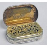 SILVER VINAIGRETTE BY JOHN SHAW BIRMINGHAM 1807 WITH GILDED INTERIOR & DECORATIVE GRILL