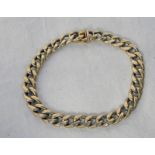 9CT GOLD CURB LINK BRACELET 13 GRAMS