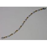 Lot withdrawn: DIAMOND SET BRACELET MARKED 18K, LENGTH 18 CMS,