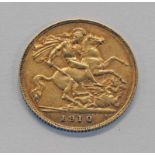 1910 EDWARD VII HALF SOVEREIGN