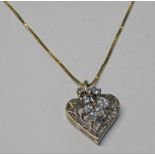 HEART SHAPED PENDANT ON 18CT GOLD CHAIN WEIGHT OF CHAIN 5.