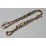 19TH CENTURY GUARD CHAIN LENGTH 138 CMS,