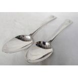 PAIR OF IRISH SILVER TABLESPOONS DUBLIN 1827