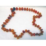 AMBER BEAD NECKLACE - 121 GRAMS