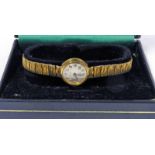 9CT GOLD ROTARY WRIST WATCH & 9CT GOLD BRACELET .