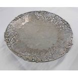 SILVER CIRCULAR DISH , SHEFFIELD 1977 31 CM'S DIAMETER,