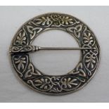 SCOTTISH SILVER PLAID BROOCH MARKED IONA AR REG NO 919 689 Condition Report: