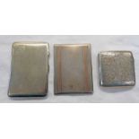 TWO SILVER CIGARETTE CASES,